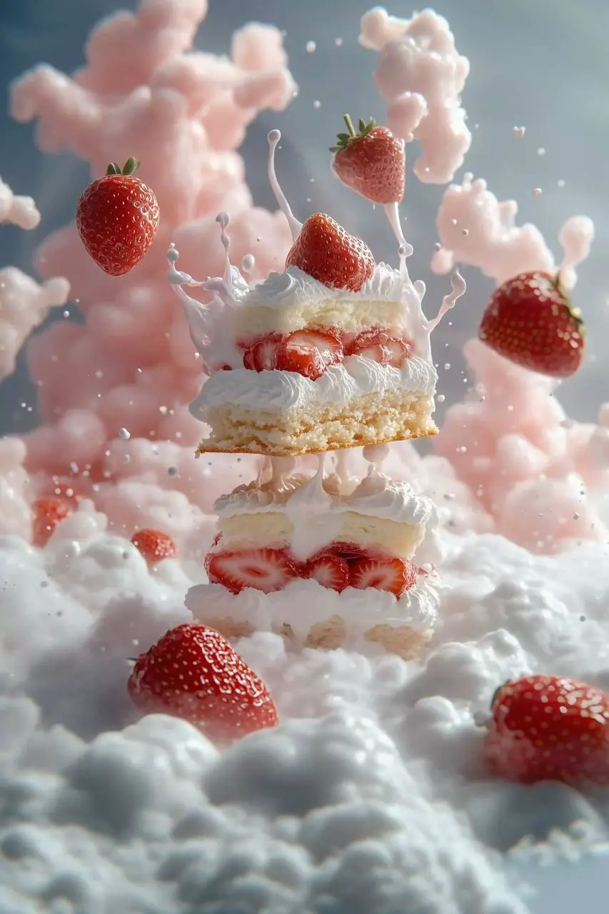 Strawberry Cloud Cake